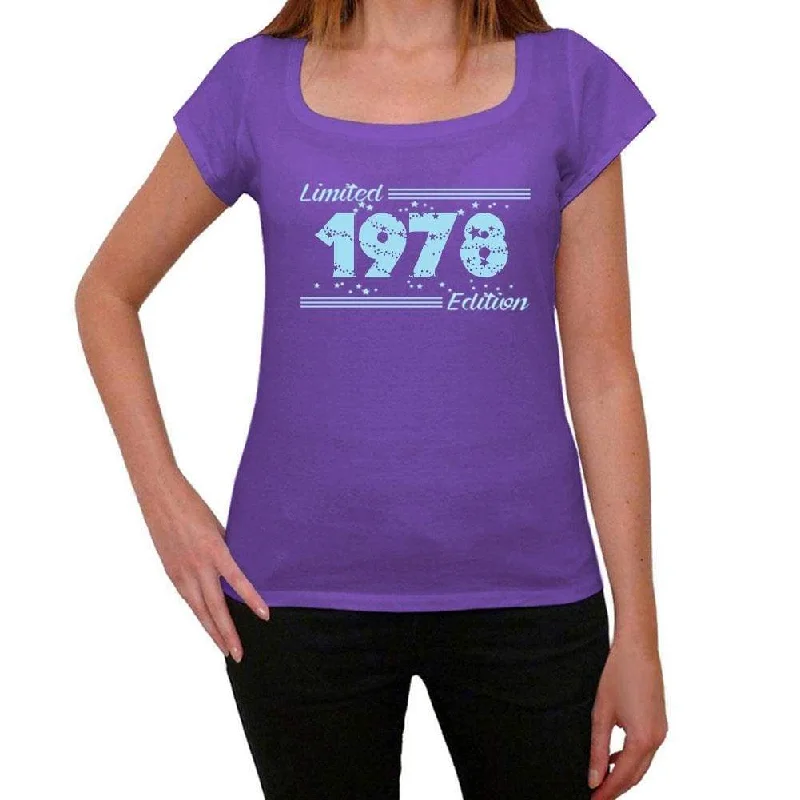 1978 Limited Edition Star Women's T-shirt, Purple, Birthday Gift 00385