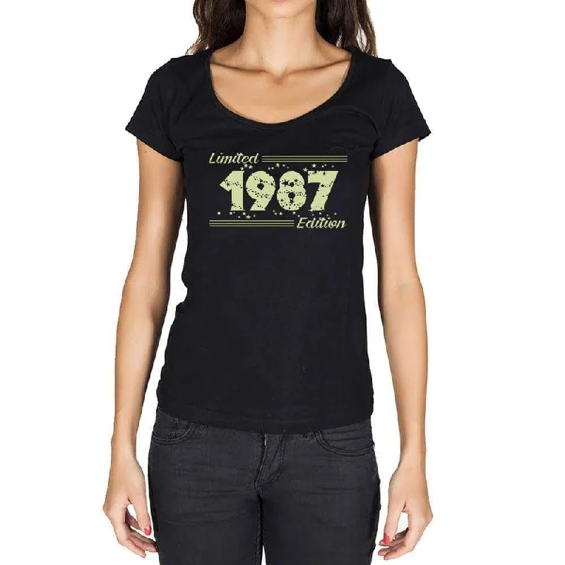 1987 Limited Edition Star, Women's T-shirt, Black, Birthday Gift 00383