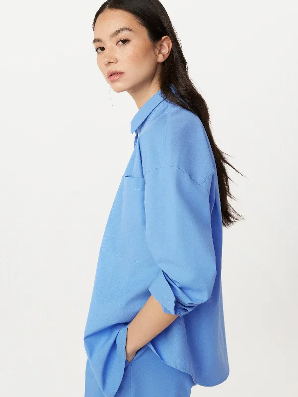 The Relaxed Poplin Shirt in Horizon