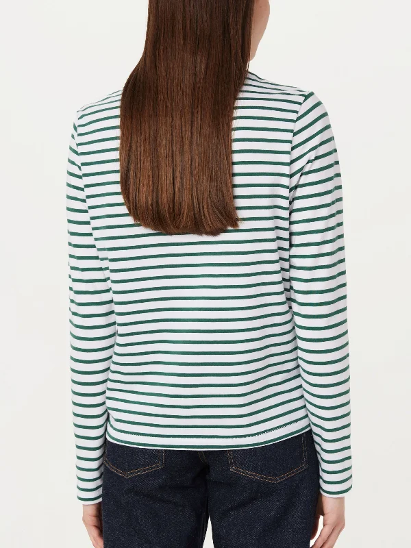 The Striped Long Sleeve T-Shirt in Spruce