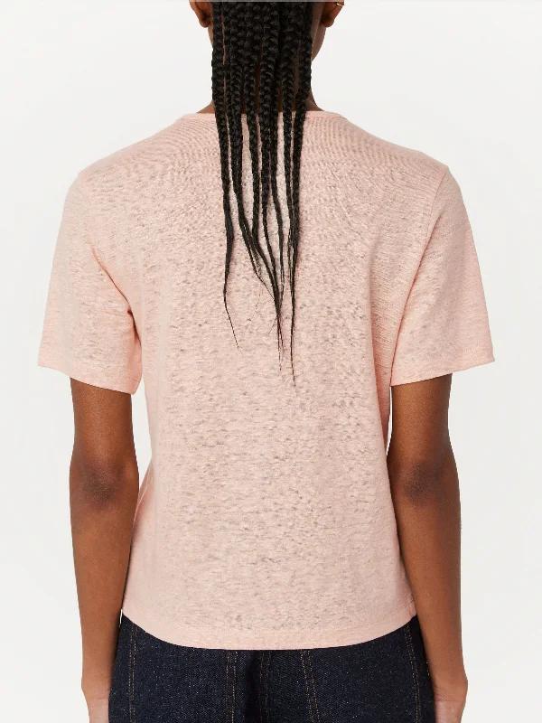 The Fluid Linen T-Shirt in Light Pink