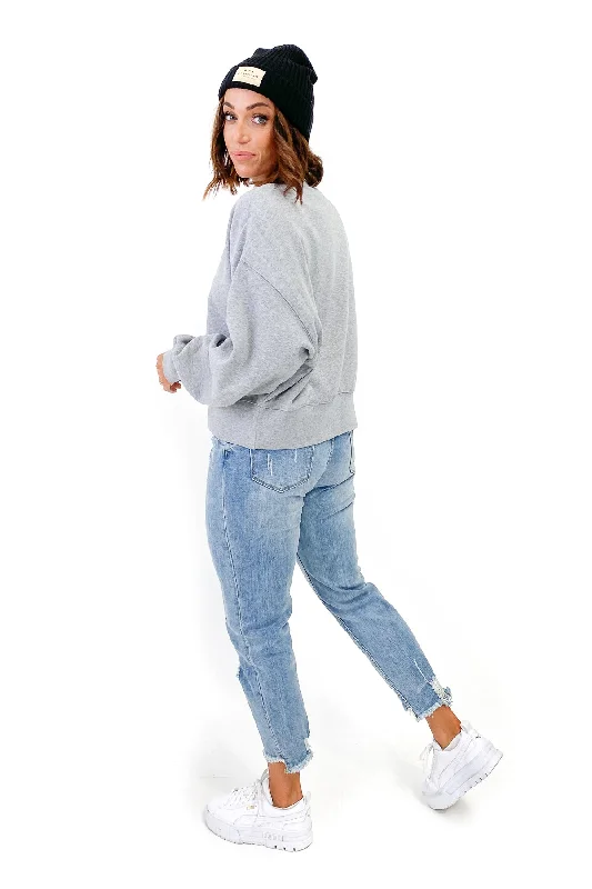 AS Colour Oversized Crew Grey Marle