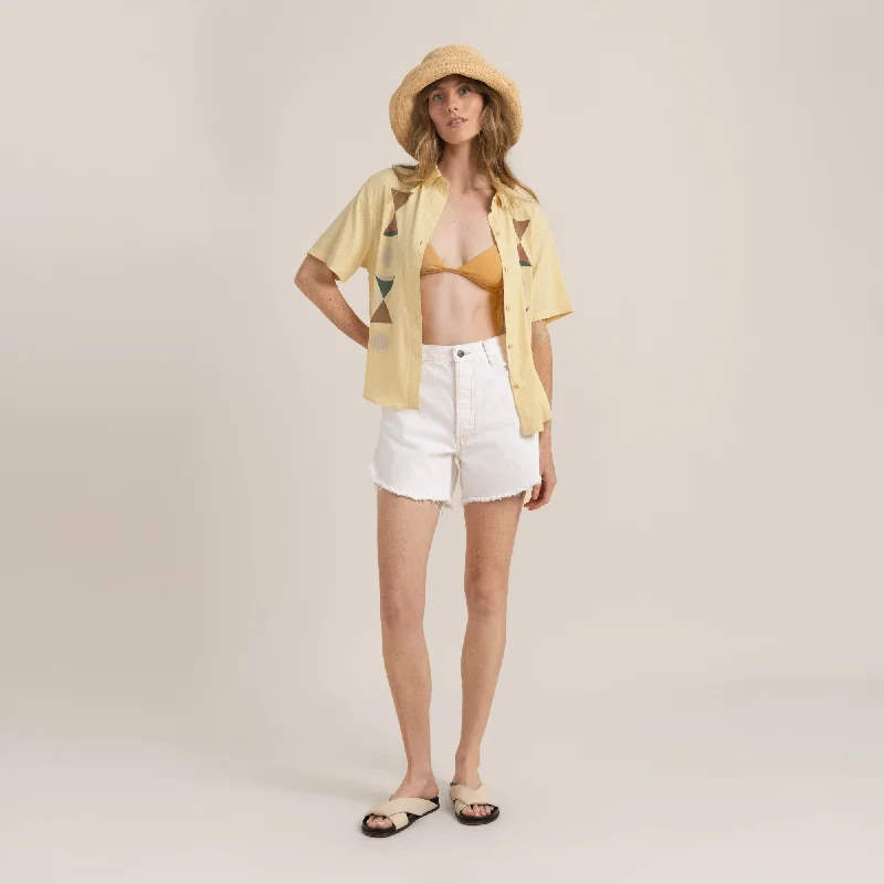 Bless Up Button Up Shirt - Heart Studio Sand