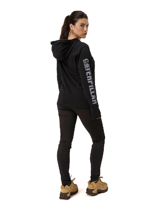 CAT Women's UPF Banner Hooded Long Sleeve T-Shirt