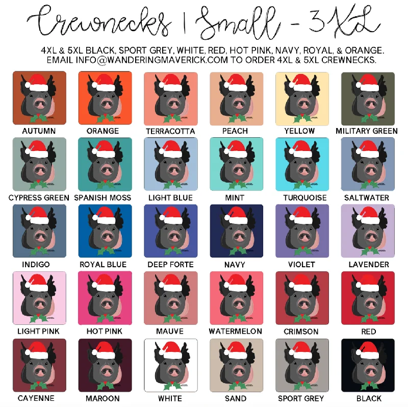 Christmas Spirit Pig Crewneck (S-3XL) - Multiple Colors!