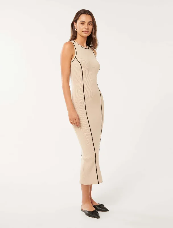 Cleo Tipped Midi Dress