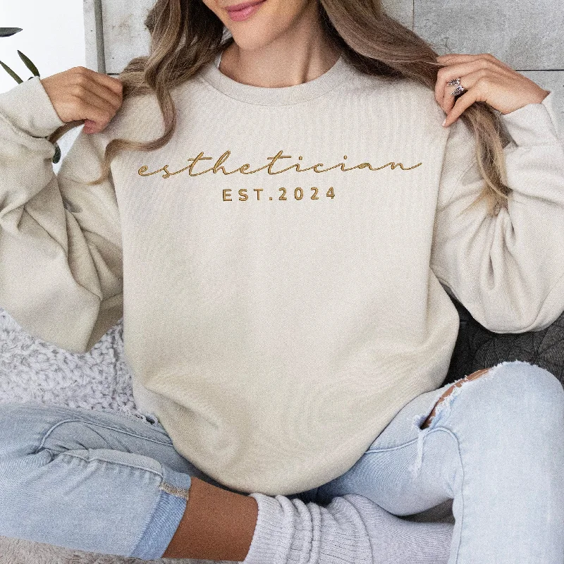 New Licensed Esthetician Shirt - Women's Skin Therapist Hoodie - Unique Esthetician Gift Idea! ES020