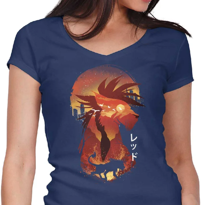 Women's V-Neck / Navy / S