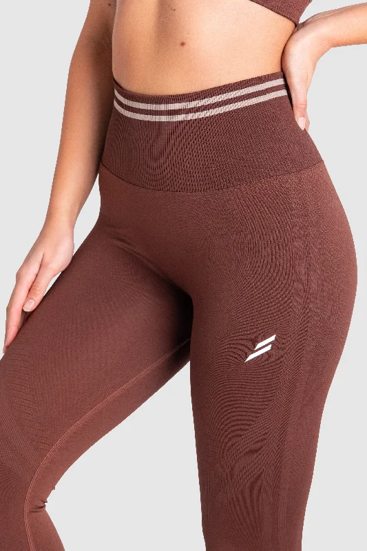 DYE Scrunch Seamless Leggings - Chocolate Brown