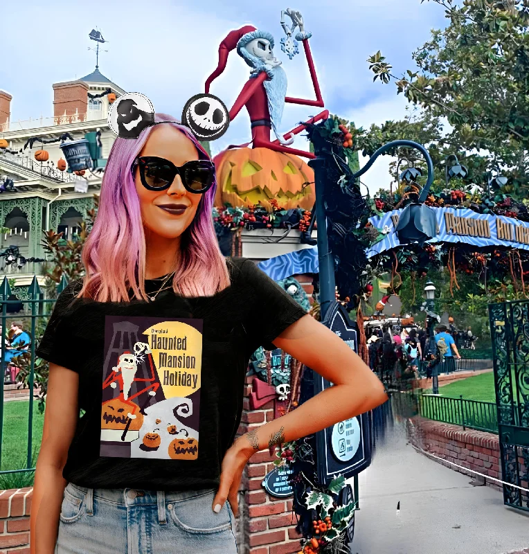 Haunted Mansion Holiday Overlay Unisex T-Shirt