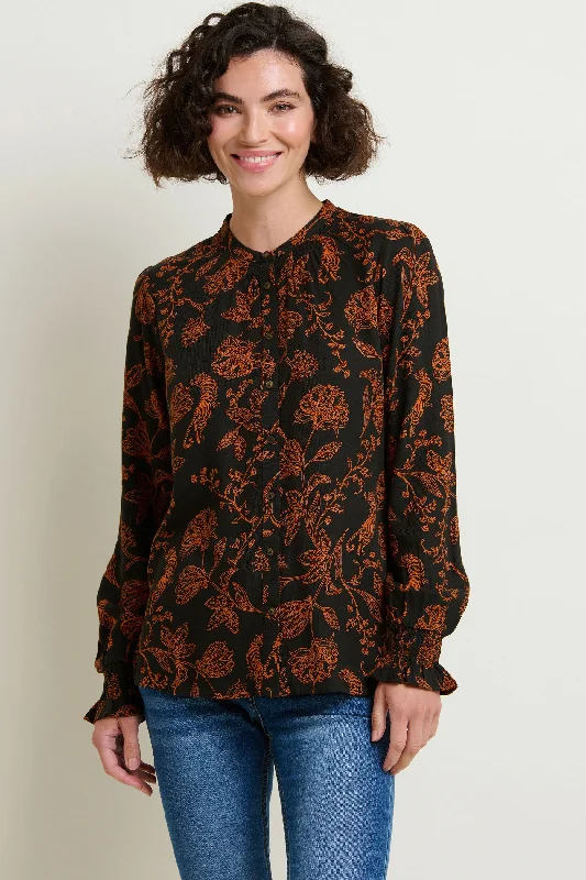 Henna Trail Button Through Blouse