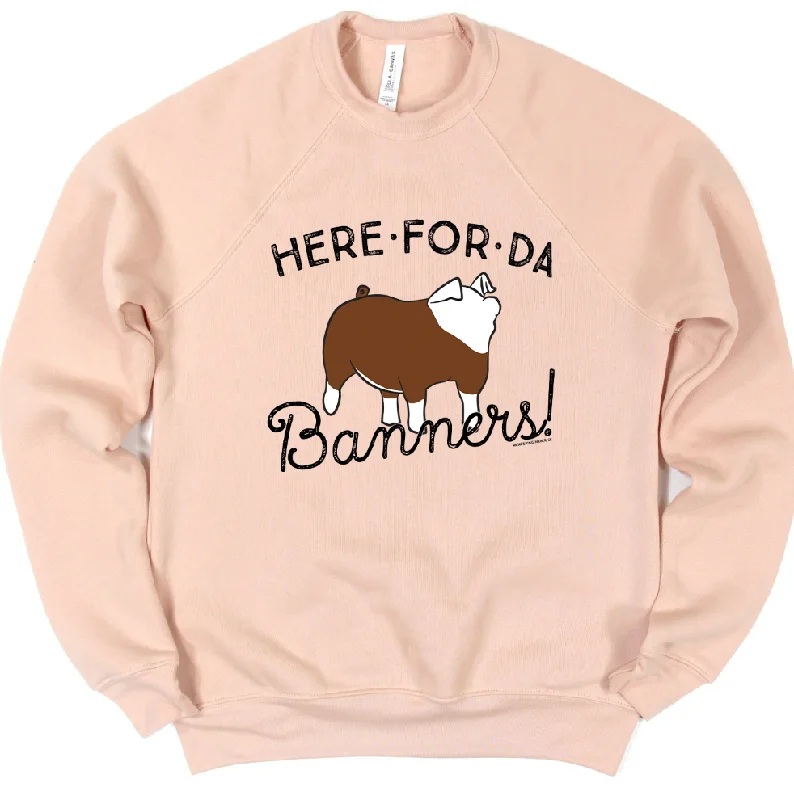 Here-For-Da Banners Pig Crewneck (S-3XL) - Multiple Colors!