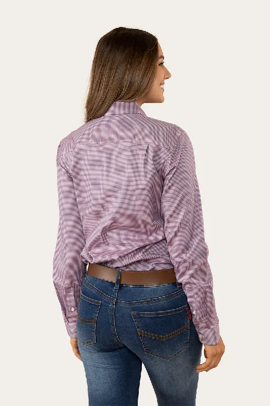 Heritage Womens Check Dress Shirt - Burgundy