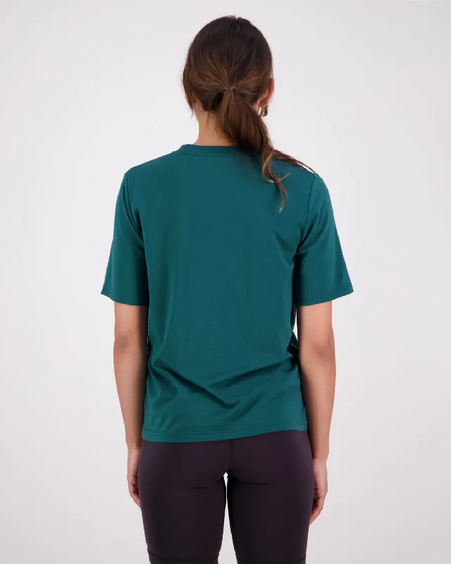 Icon Merino Air-Con Relaxed Tee - Evergreen