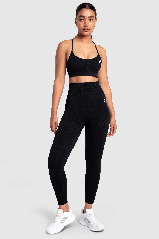 Impact Solid Leggings - Jet Black