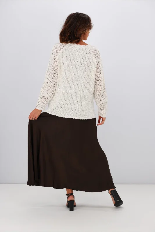 Jane James Feefee Pointelle Sweater Ivory