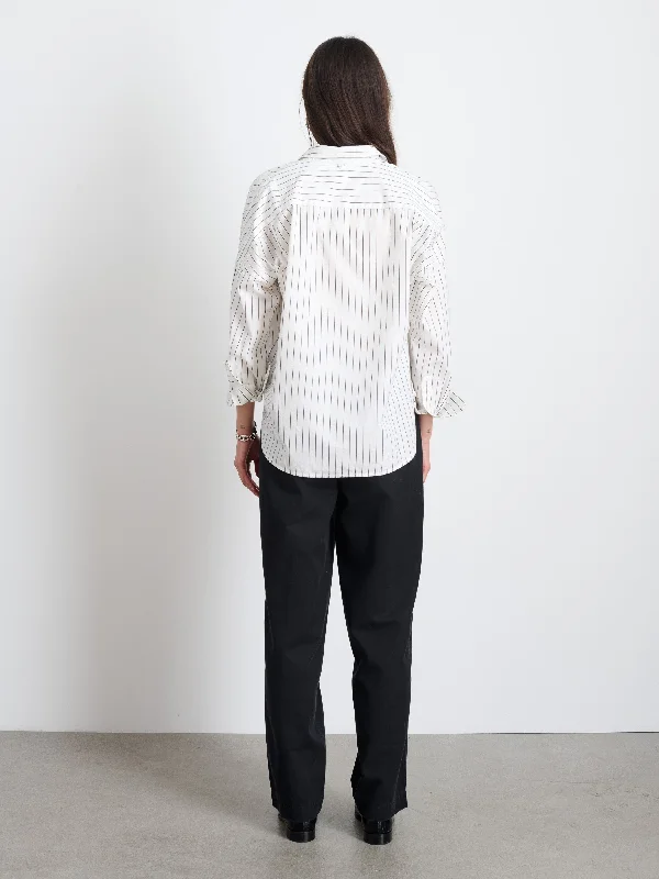 Jo Shirt In Striped Paper Poplin