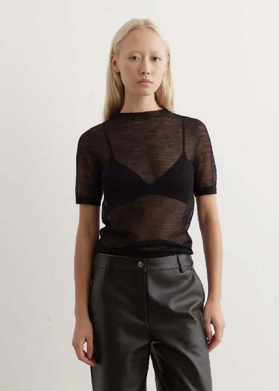 Kemon Seamless Sheer Knit T-Shirt