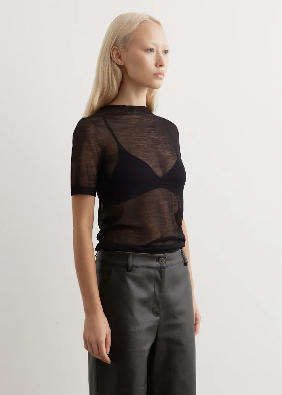 Kemon Seamless Sheer Knit T-Shirt