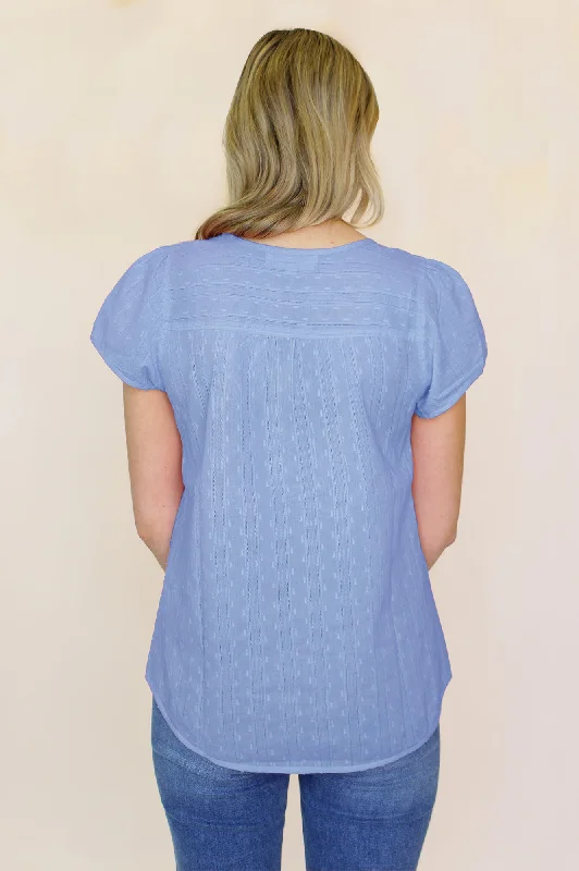 Lisbon Cotton Dobby Shirt | Blue