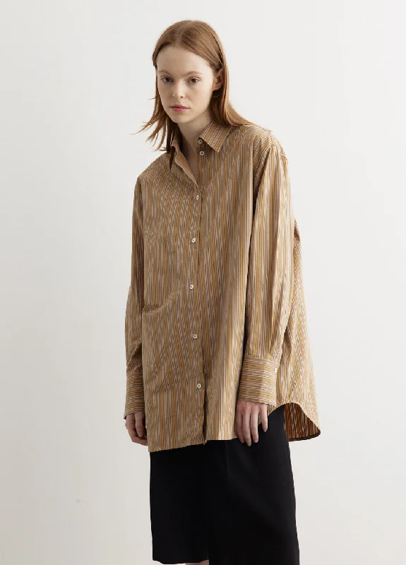 Loose Striped Cotton Shirt