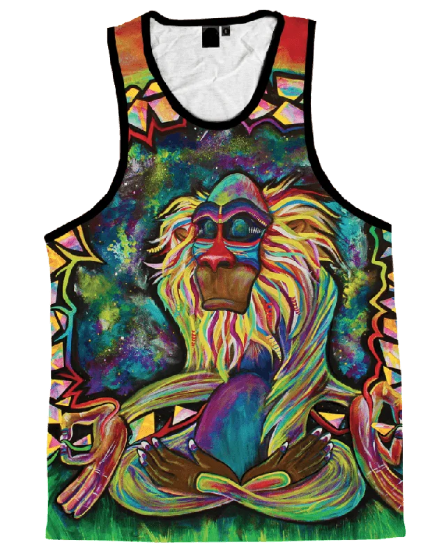 Meditating Rafiki Unisex Tank Top