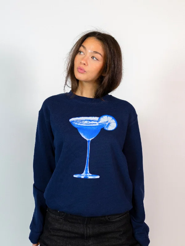 MEGA BLUE DRINK SWEATSHIRT  - NAVY