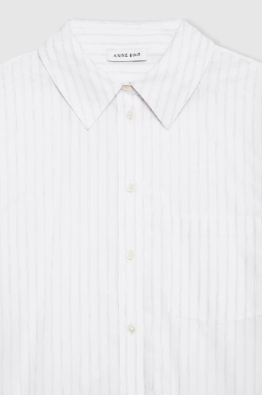 Mika Shirt - White And Black Stripe