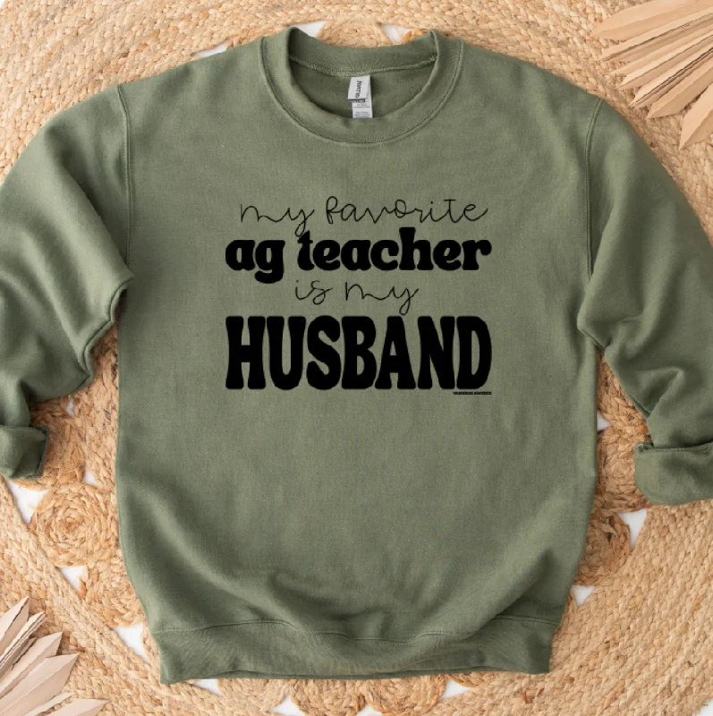 My Favorite Ag Teacher Is My Husband Crewneck (S-3XL) - Multiple Colors!