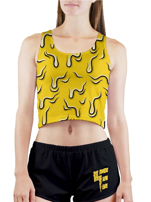 Neon Drippy (Yellow) Crop Top