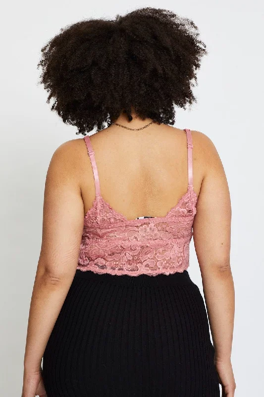 Pink Lace Bralette