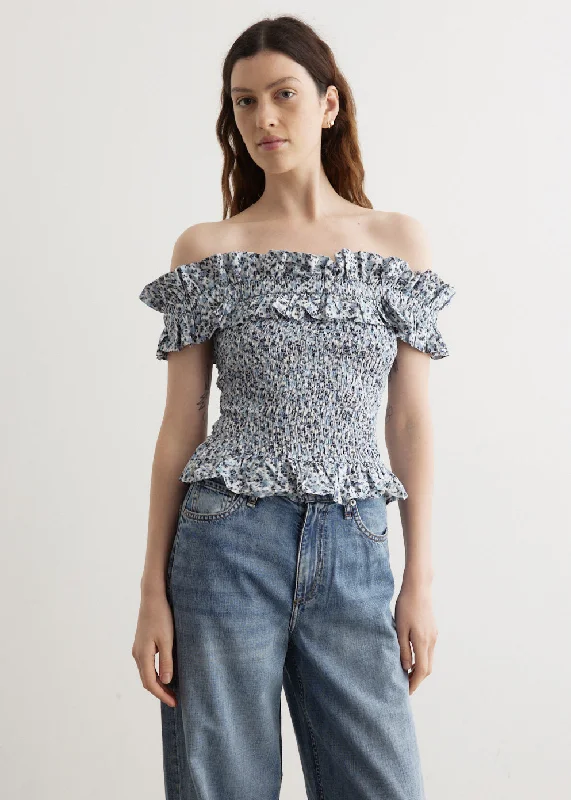 Off-Shoulder Smock Top