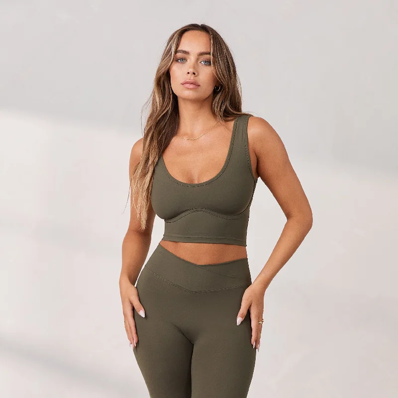 Silhouette Crop Top - Cedar