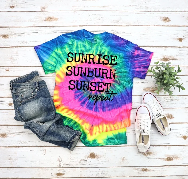 Sunrise,Sunset,Sunburn tie dye