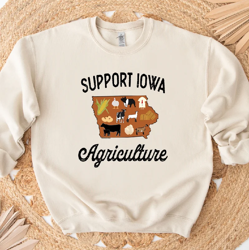 Support Iowa Agriculture Crewneck (S-3XL) - Multiple Colors!