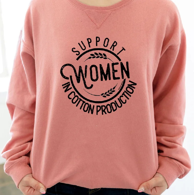 Support Women in Cotton Production Crewneck (S-3XL) - Multiple Colors!