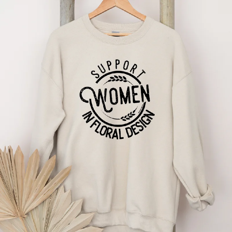 Support Women in Floral Design Crewneck (S-3XL) - Multiple Colors!