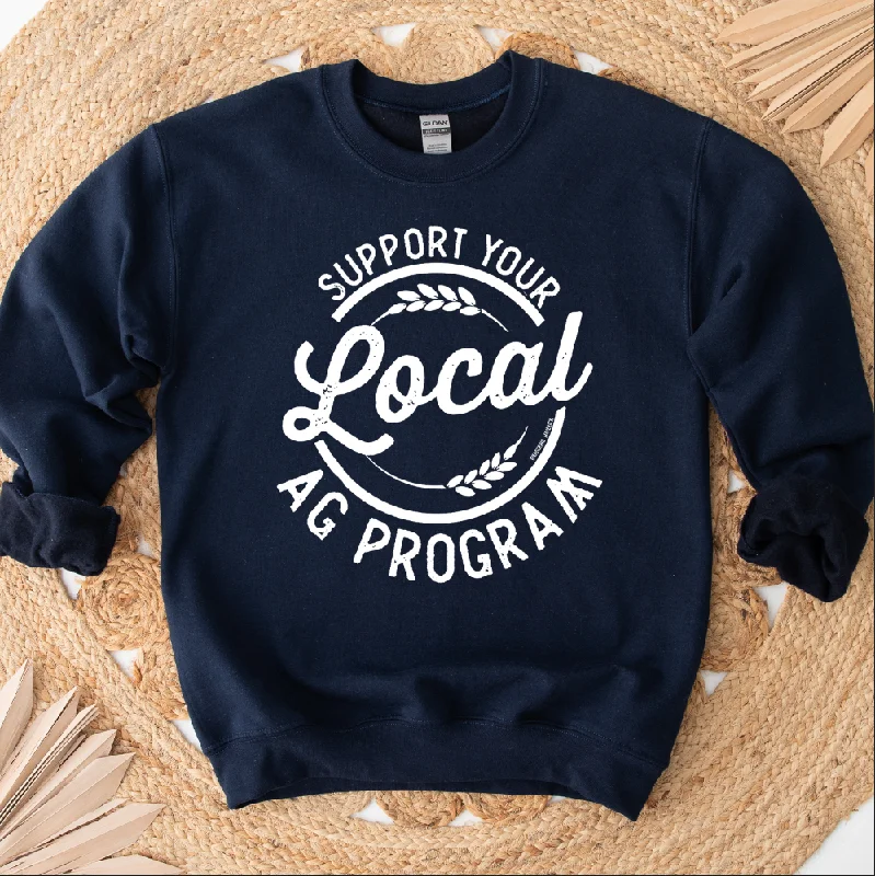 Support Your Local Ag Program WHITE INK Crewneck (S-3XL) - Multiple Colors!