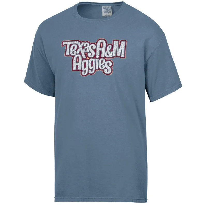 Texas A&M Comfort Wash Bubbly Tee - Saltwater (SST)