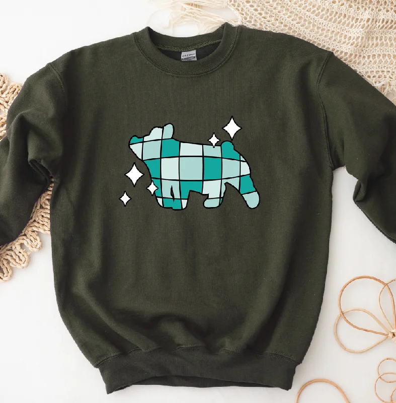 Turquoise Disco Pig Crewneck (S-3XL) - Multiple Colors!