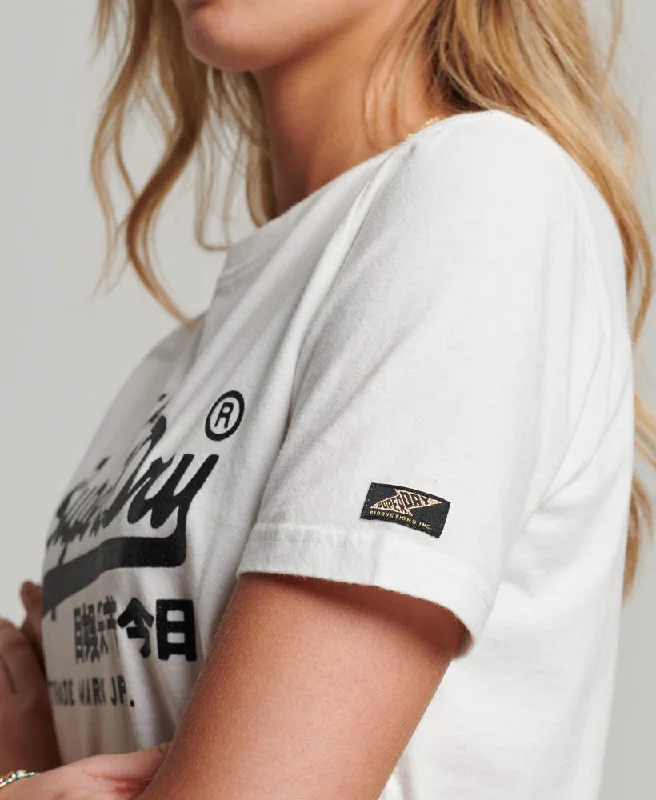 Vintage Logo Embellished T Shirt | Off White