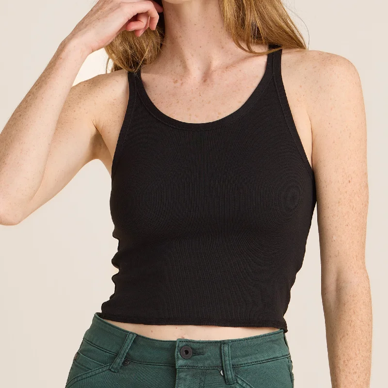 Wind Worn Tank Top - Black