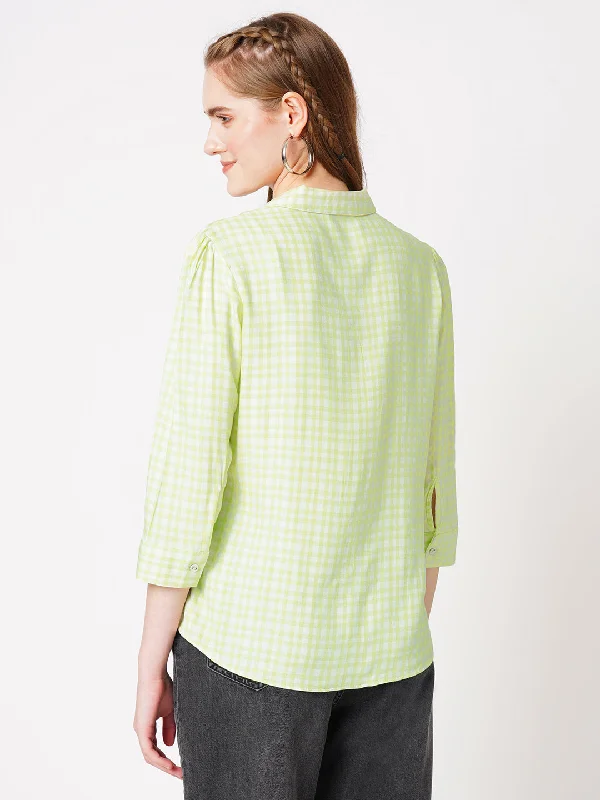 Women Comfortable Checks Casual Shirt