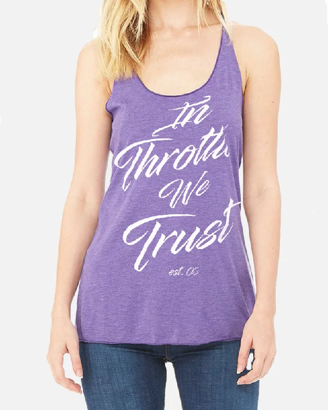 WOMENS SCRIPT TANK - PURPLE