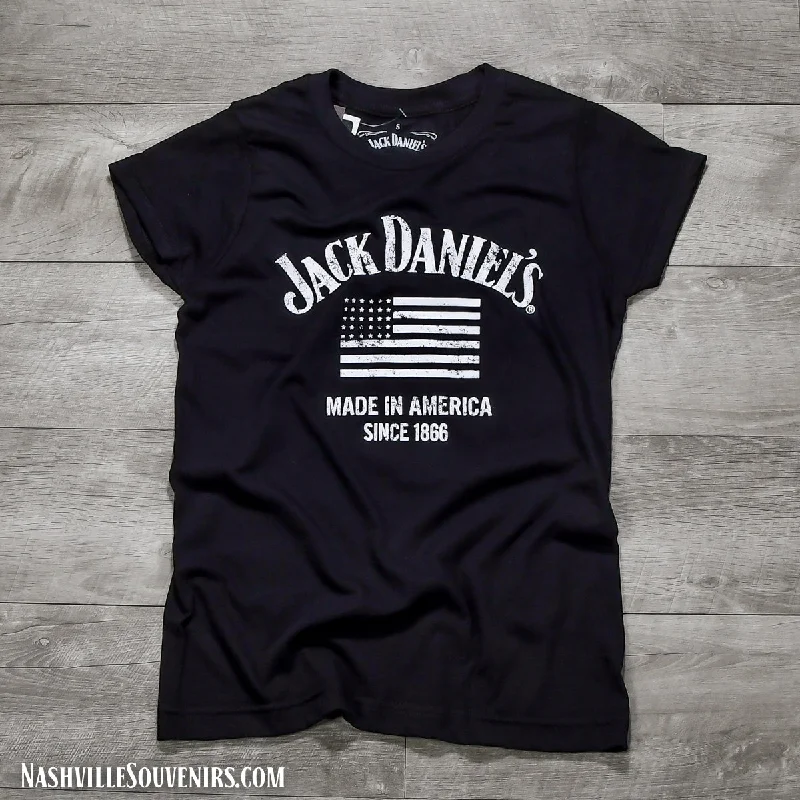 Women's Jack Daniels Made in America Flag T-Shirt