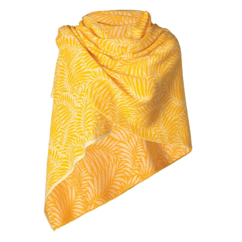 Newgrange Fern Shawl- Yellow