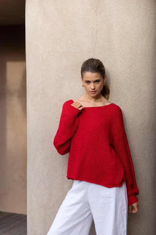 BLAK the Label Close Sweater - Red