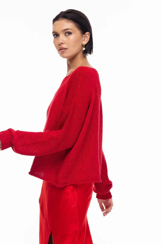 BLAK the Label Close Sweater - Red