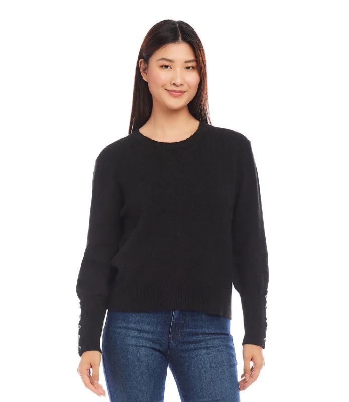 Button Sleeve Sweater