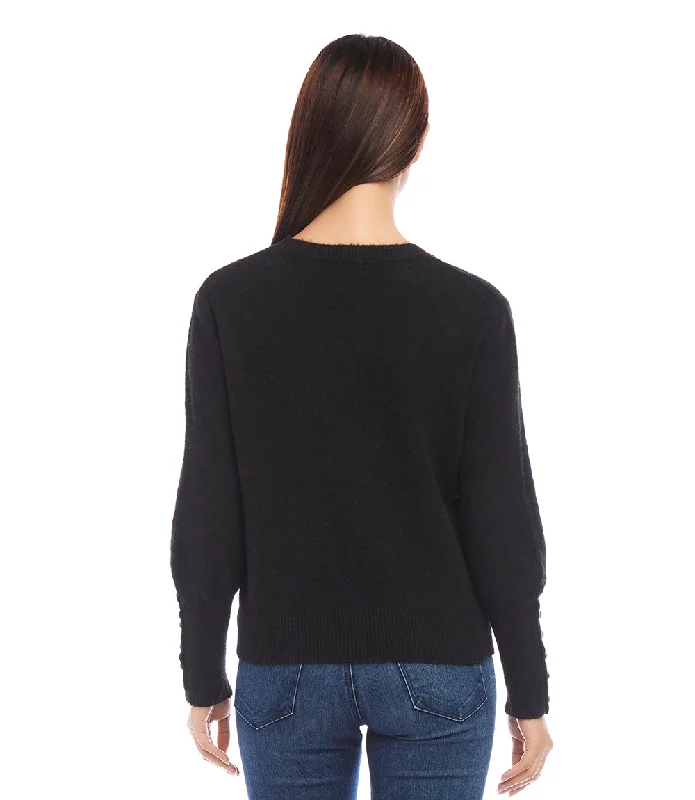 Button Sleeve Sweater